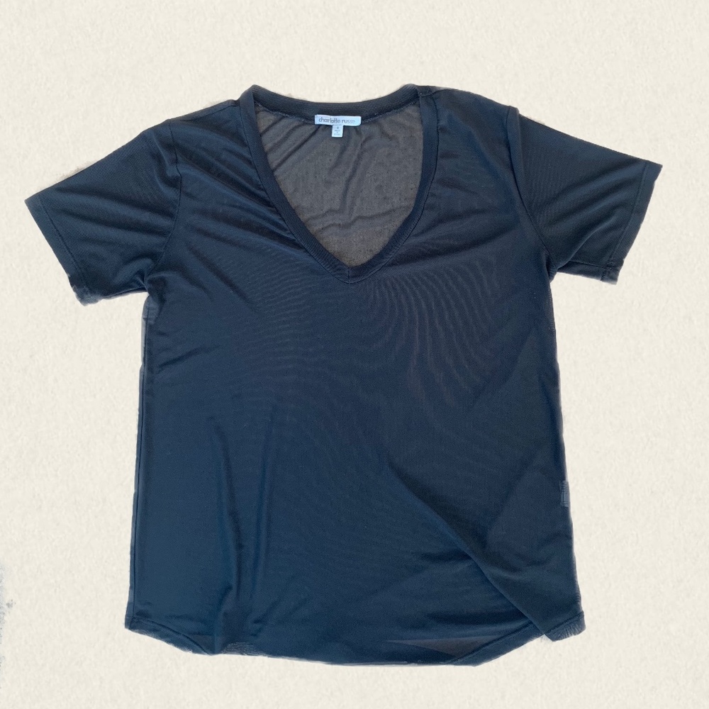 Mesh Black Tee